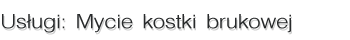 Ci�nieniowe mycie kostki brukowej