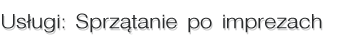 us�ugi - sprz�tanie po imprezach